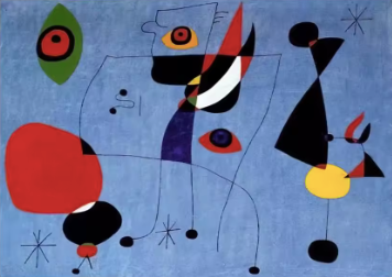 Femme et oiseaux dans la nuit